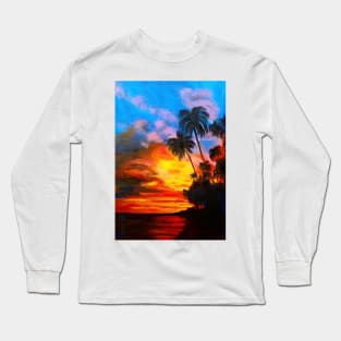 Brilliant Island Sunset Long Sleeve T-Shirt